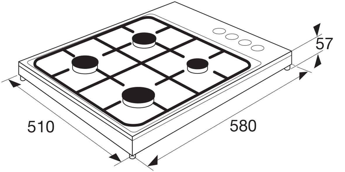 Etna kookplaat KGV158WIT afbeelding 3