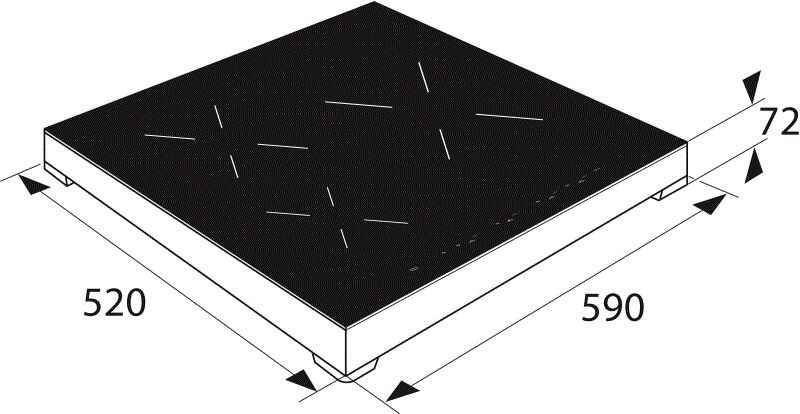 Etna kookplaat vrijstaand KIV160RVS afbeelding 4