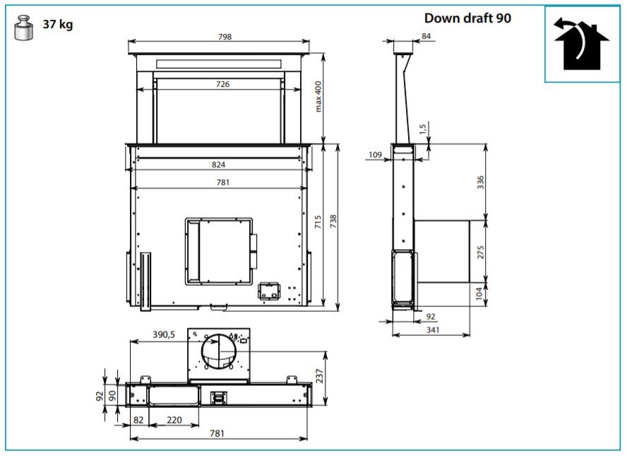 Falmec afzuigkap DOWN90D3R afbeelding 3