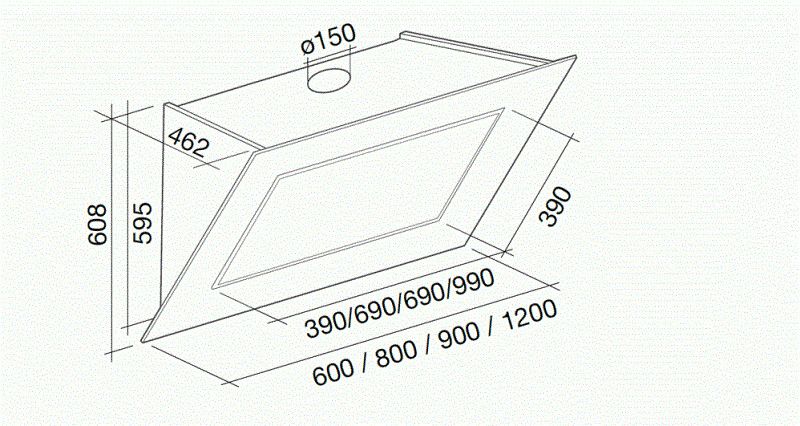 QUAS80W3BL Falmec afbeelding 2