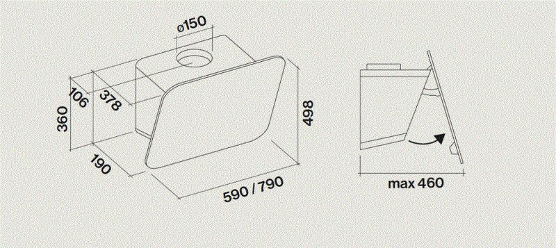 TAB80BL Falmec afbeelding 2