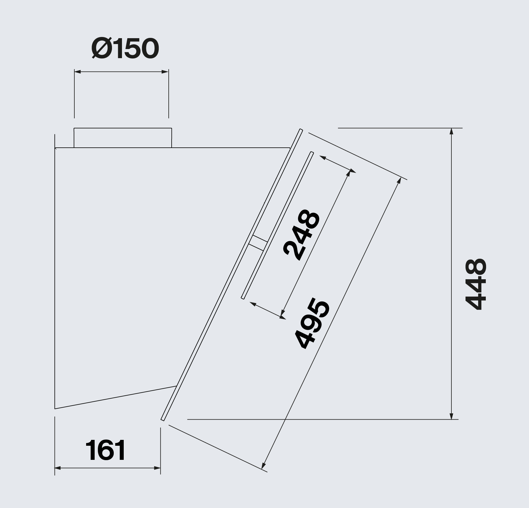 Falmec VERSO55G/1  afzuigkap afbeelding 5