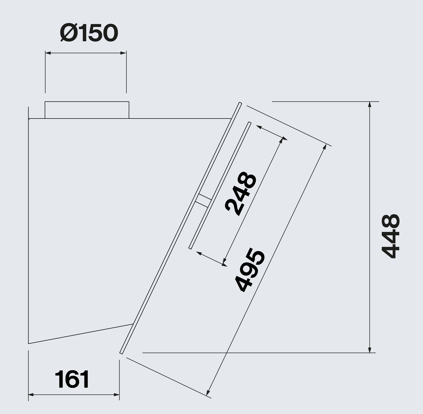 Falmec VERSO85W/1  afzuigkap afbeelding 5