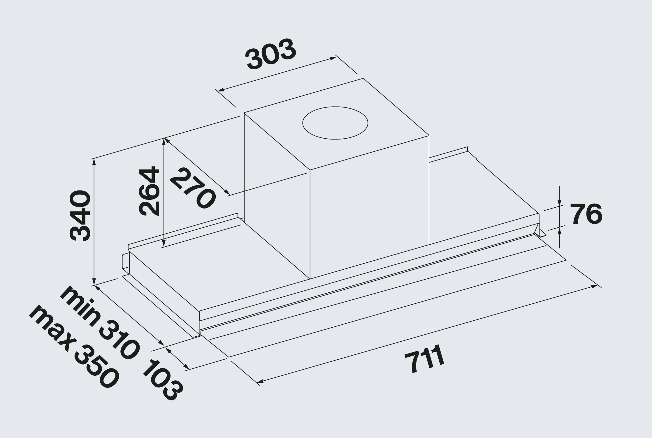 Falmec afzuigkap  VIRGOTOUCH75WBL afbeelding 4