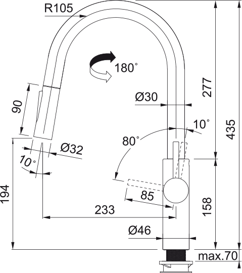 Franke 1150575968  keukenkraan afbeelding 5