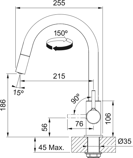 Franke 1150693229  keukenkraan afbeelding 5