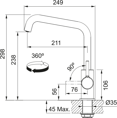Franke keukenkraan  1150728473 afbeelding 4