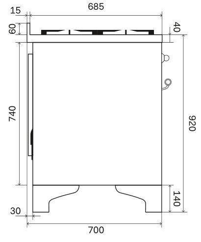 ILVE fornuis M096DNE3/MGC afbeelding 3