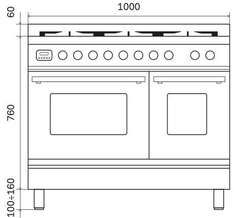 ILVE fornuis PDI106WE3/MG afbeelding 3