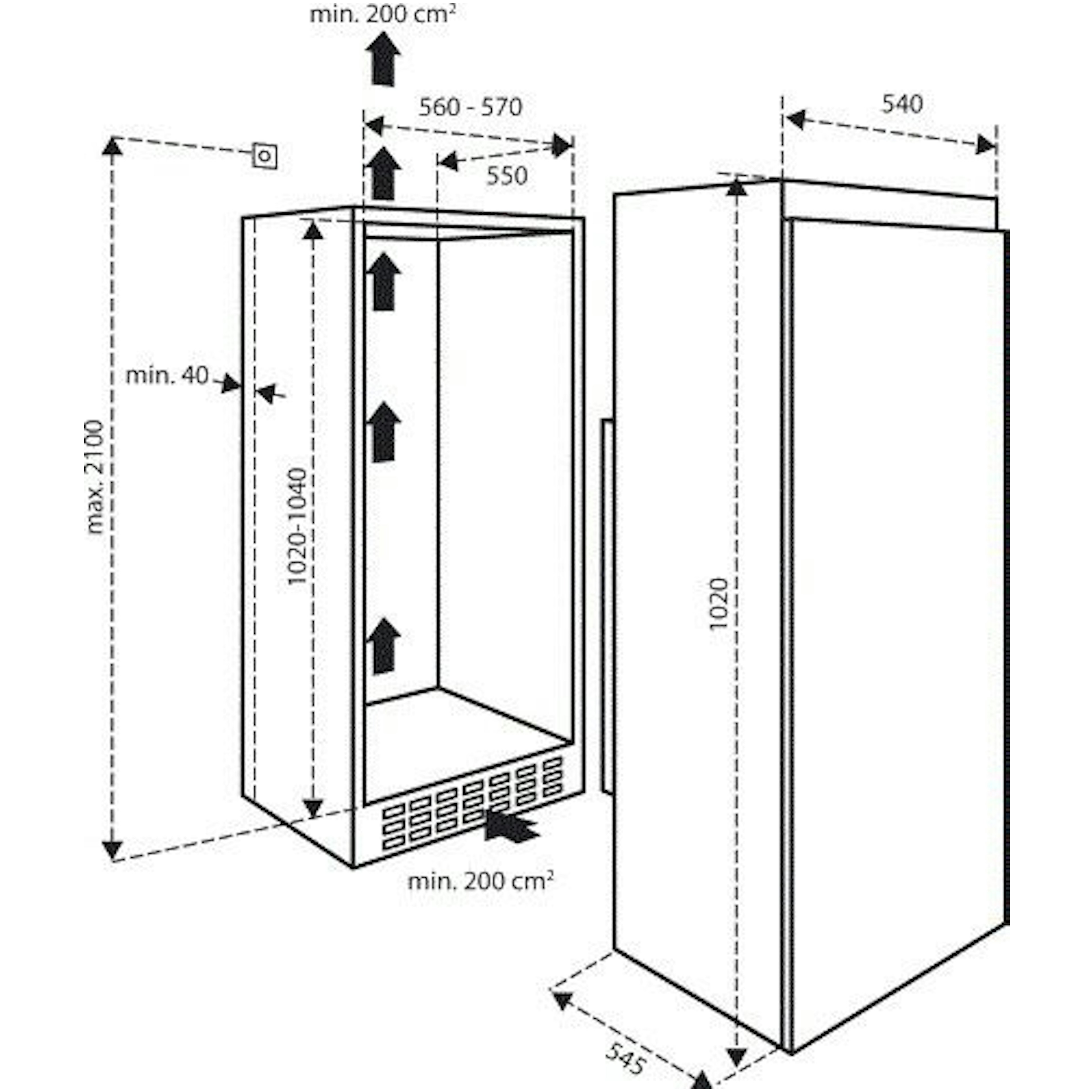 Inventum koelkast inbouw IKK1021D afbeelding 4