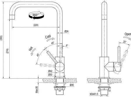 Inventum IMK501ZWA  keukenkraan afbeelding 5