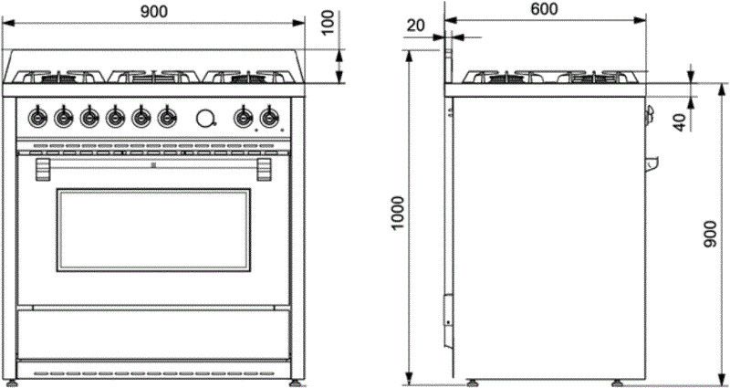 Lancelloti fornuis LCRC09F-5FIAA afbeelding 3