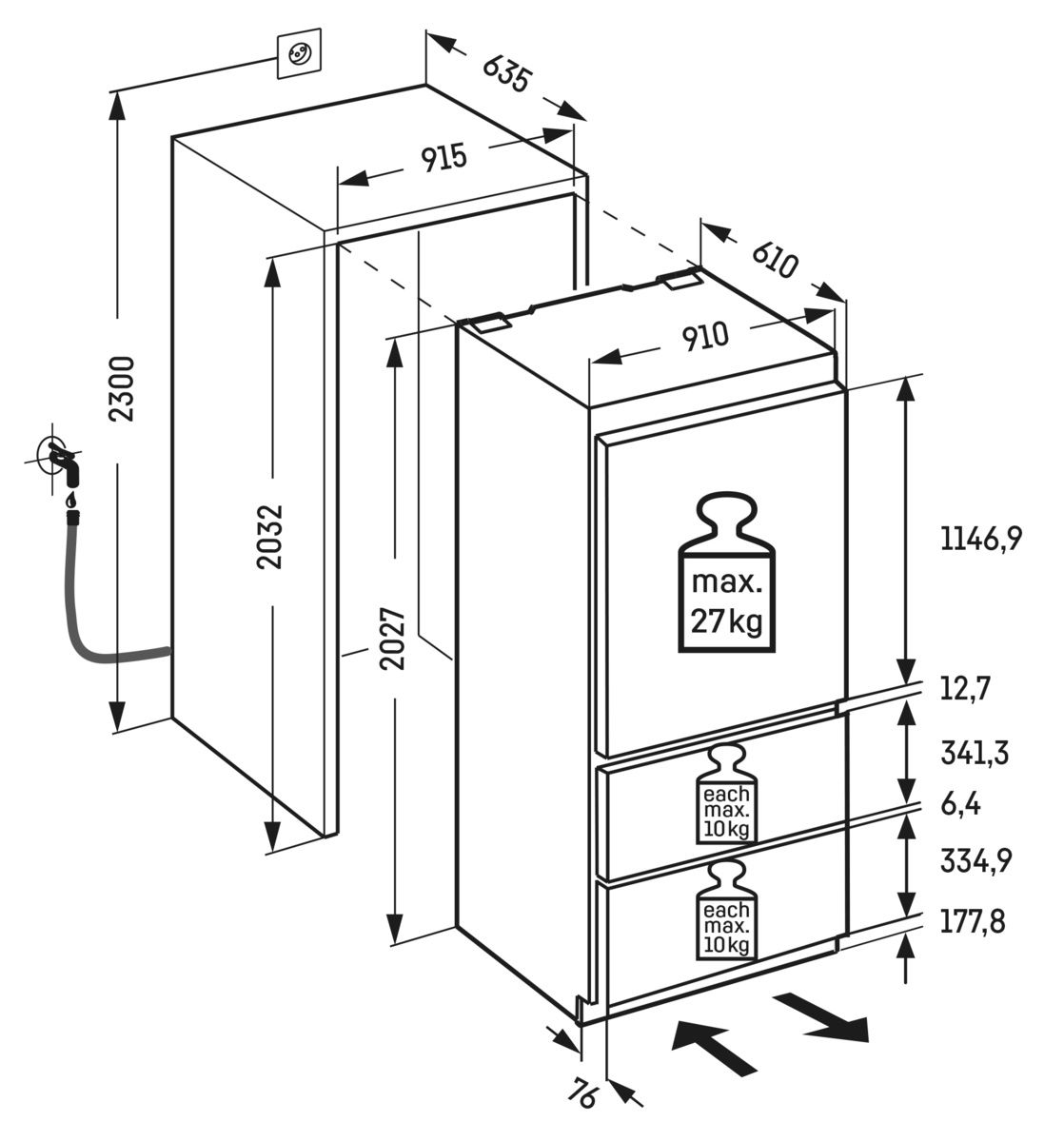 Liebherr koelkast inbouw ECBNE 8871-20/617 afbeelding 4