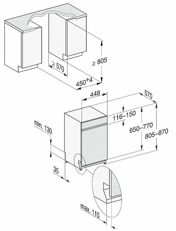 Miele G 5640 SCI CLST inbouw vaatwasser afbeelding 5