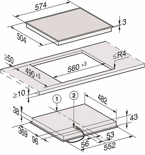 Miele kookplaat inbouw KM 6520 FR afbeelding 4