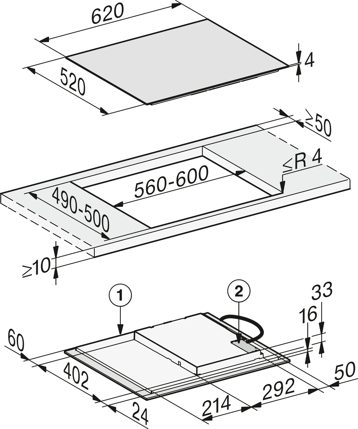Miele kookplaat KM 7361 FL afbeelding 3