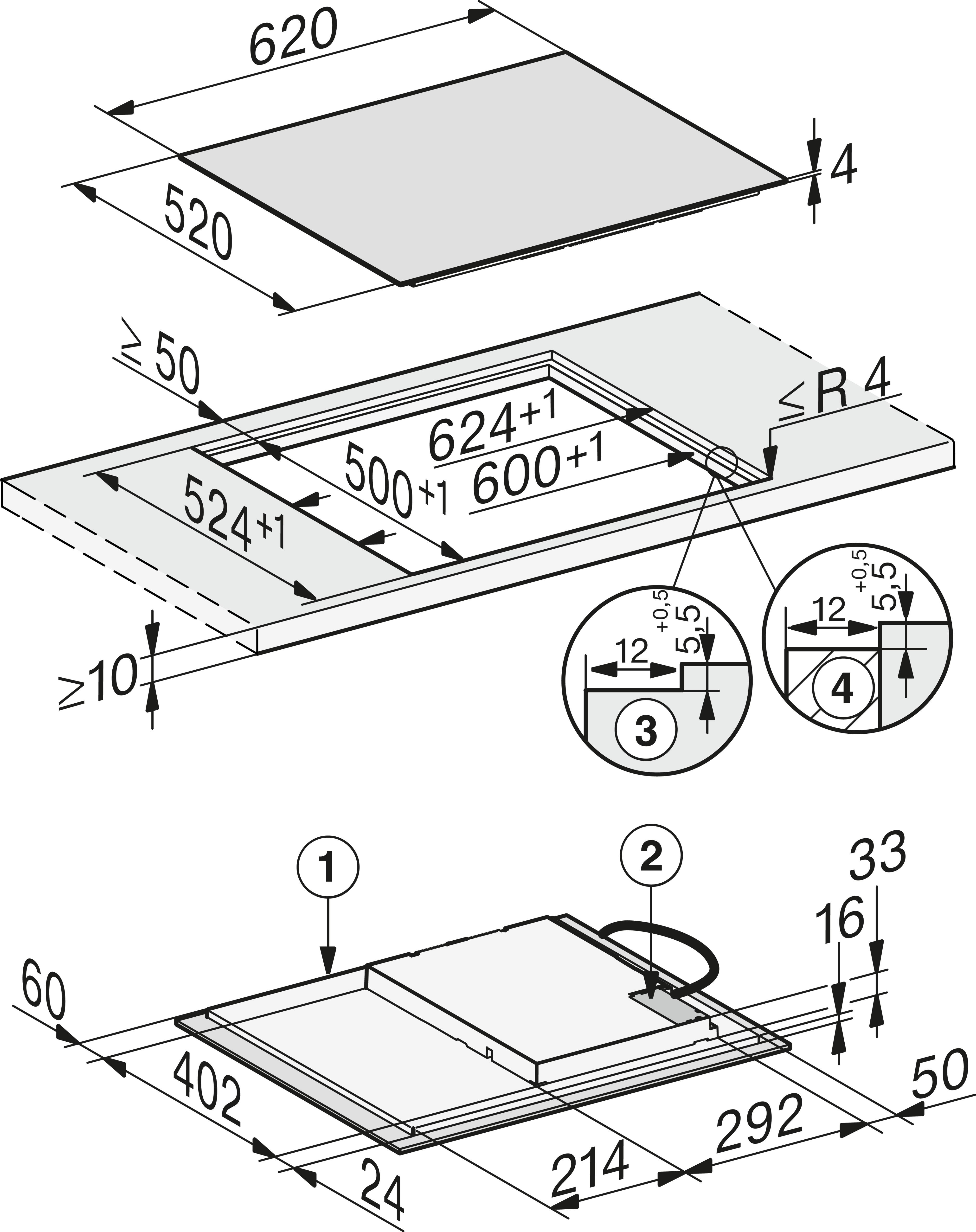 Miele kookplaat inbouw KM 7361 FR afbeelding 4