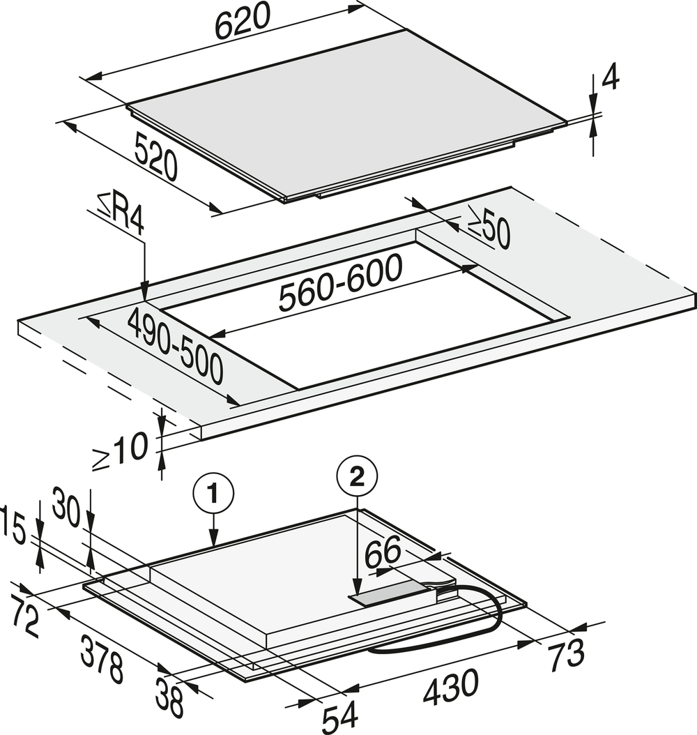 Miele kookplaat inbouw KM 7466 FL EDITION 125 afbeelding 4
