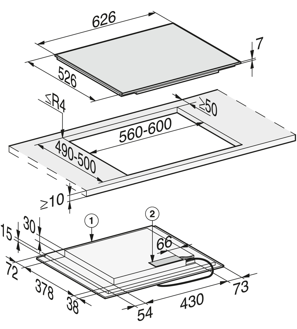 Miele kookplaat inbouw KM 7466 FR 125 EDITION afbeelding 4