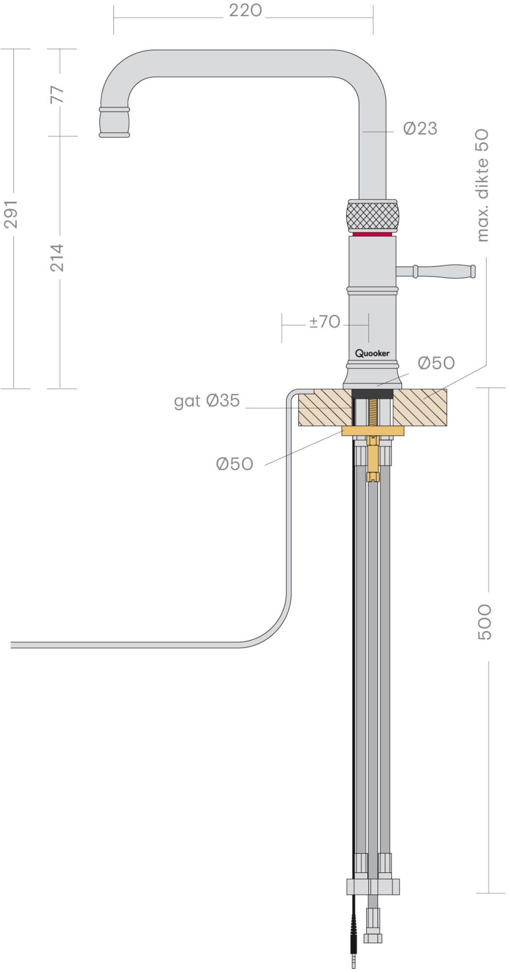Quooker 22+CFSPTN  kokendwaterkraan afbeelding 5