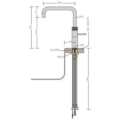 Quooker 22+FSCHR  kokendwaterkraan afbeelding 5