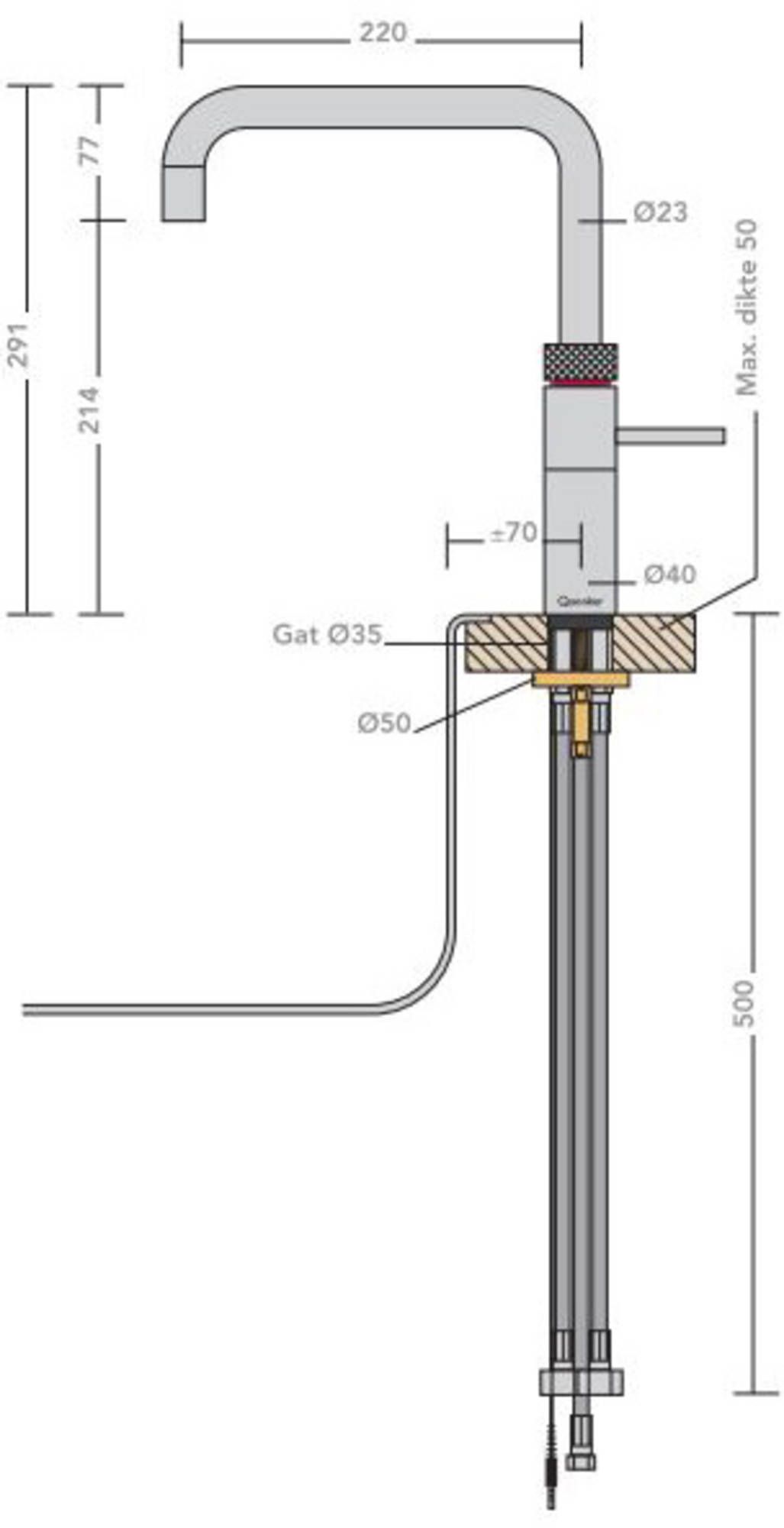 Quooker 22+FSRVS  kokendwaterkraan afbeelding 5