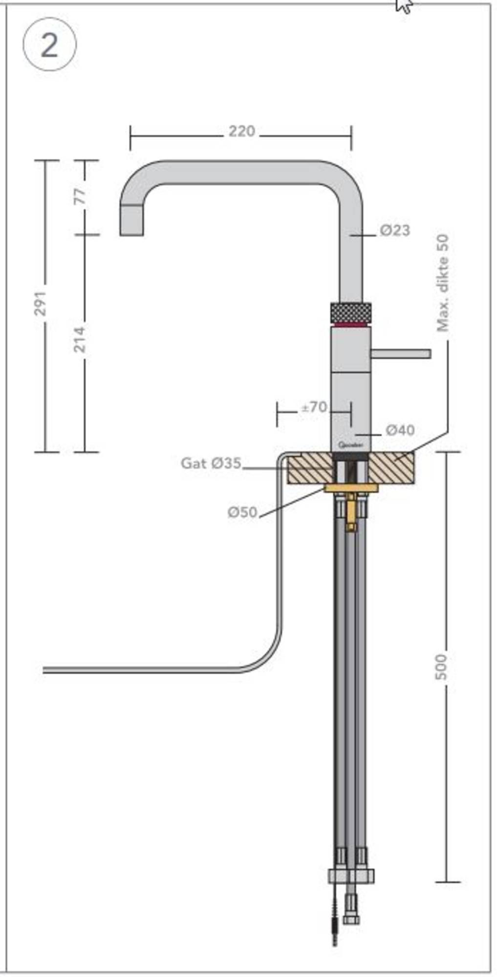 Quooker kokendwaterkraan 22FSGLD afbeelding 3