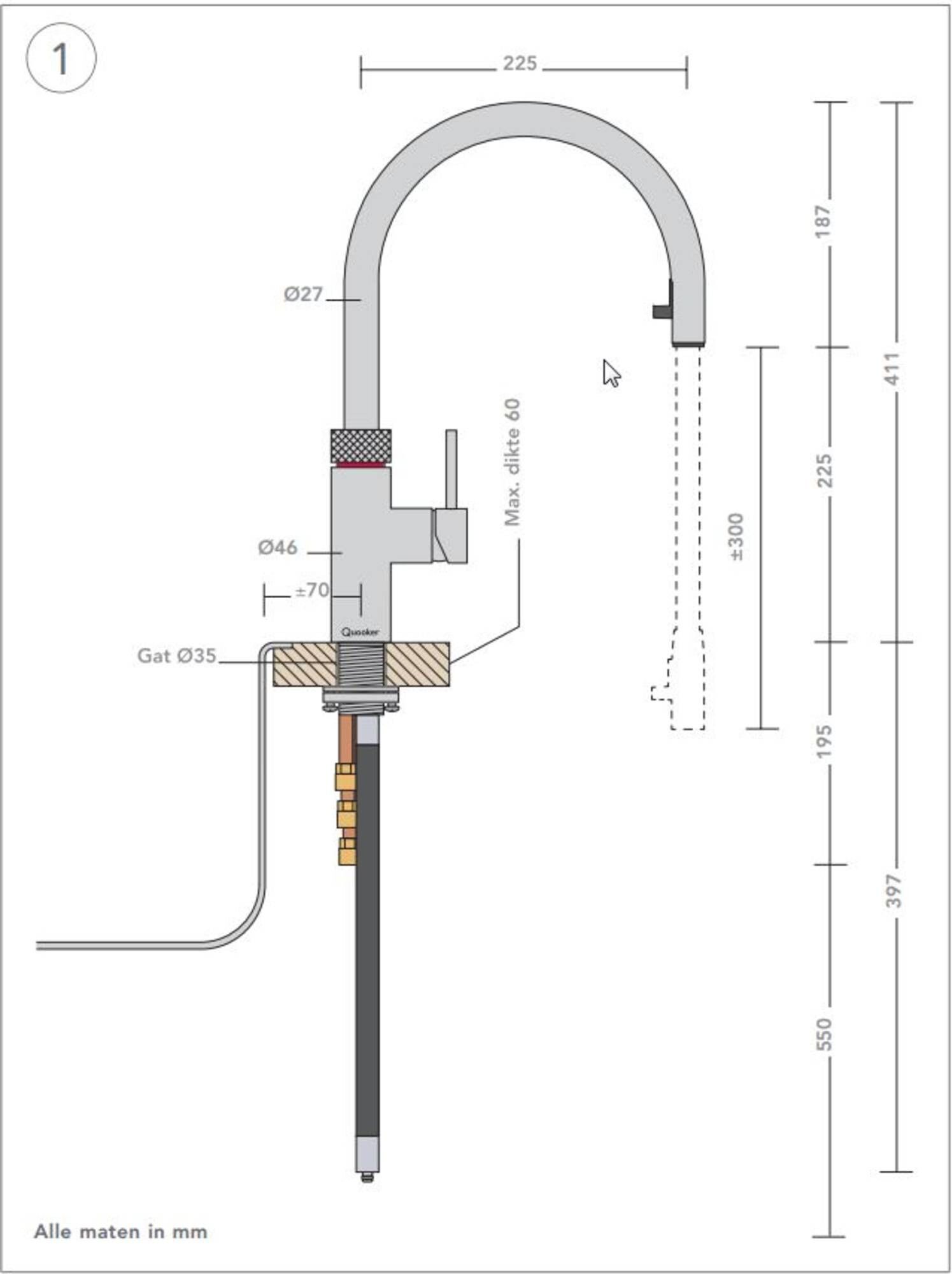 Quooker 3XRVS  kokendwaterkraan afbeelding 5
