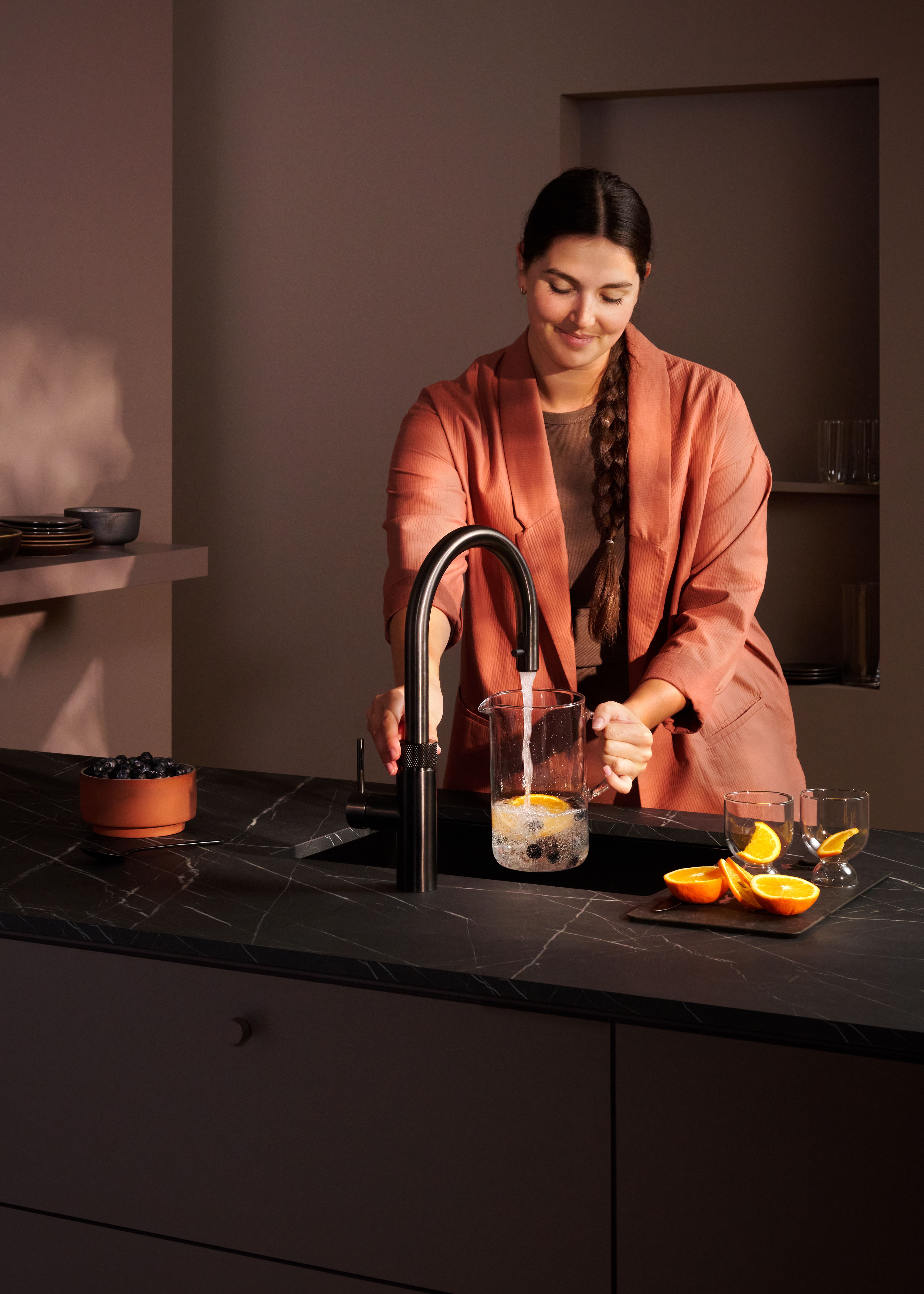 Quooker kokendwaterkraan Combi+ Flex Round Gun Metal afbeelding 3