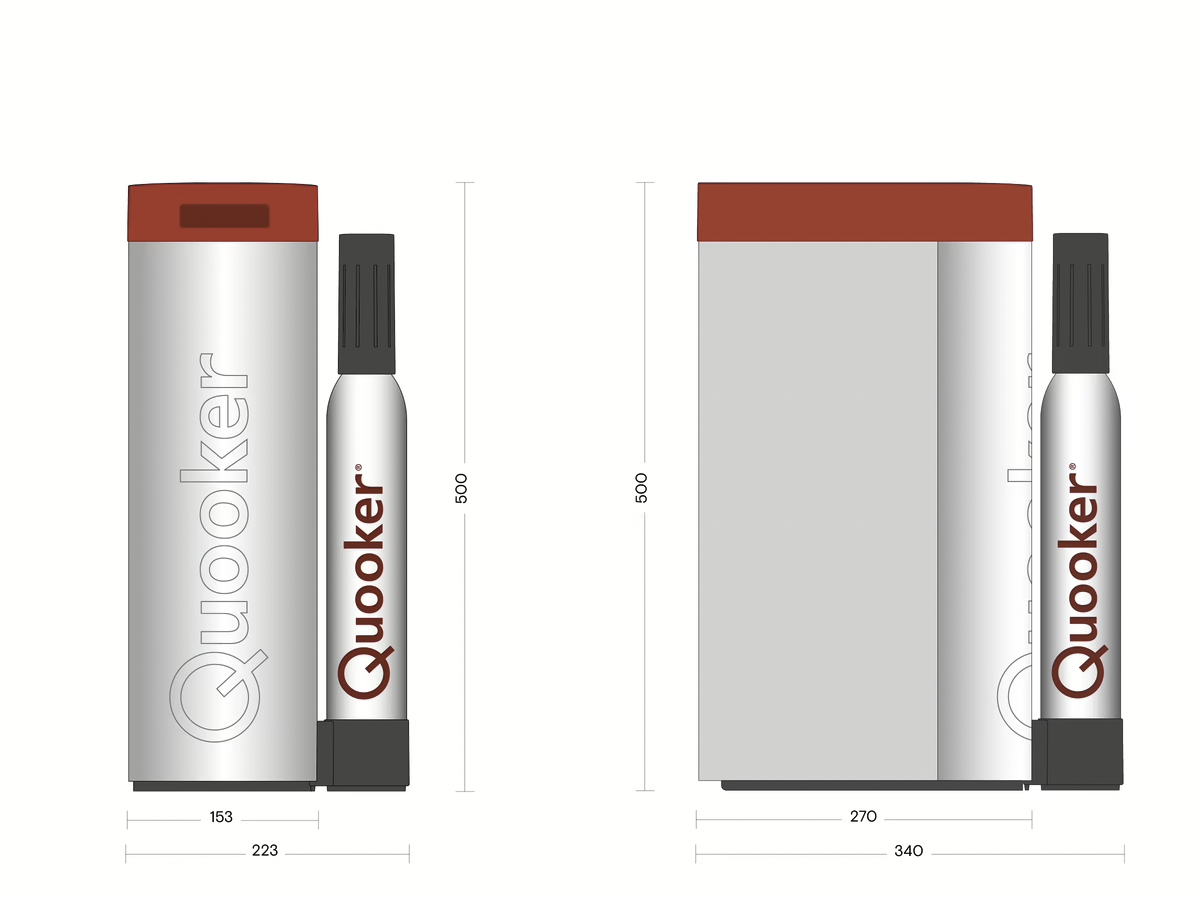 Quooker Combi+ Front RVS + Cube