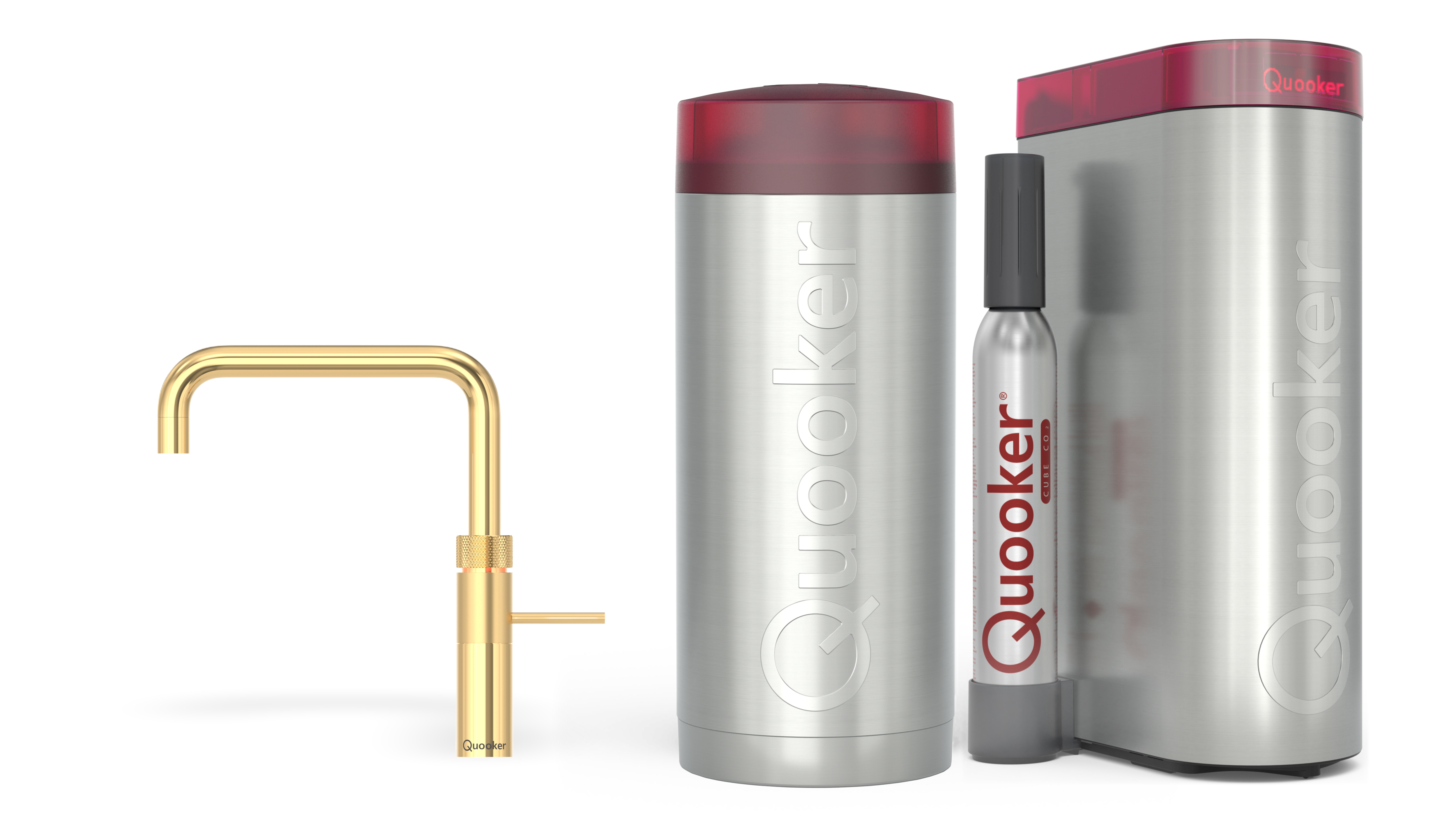 Quooker Combi+ Fusion Square Goud + Cube