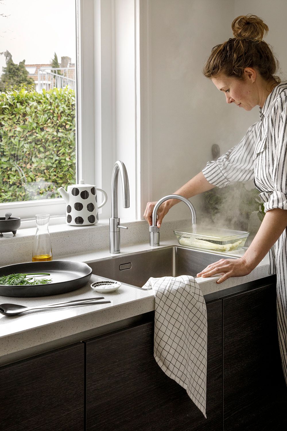 Combi+ Nordic Round Twintaps RVS + Cube van Quooker afbeelding 6