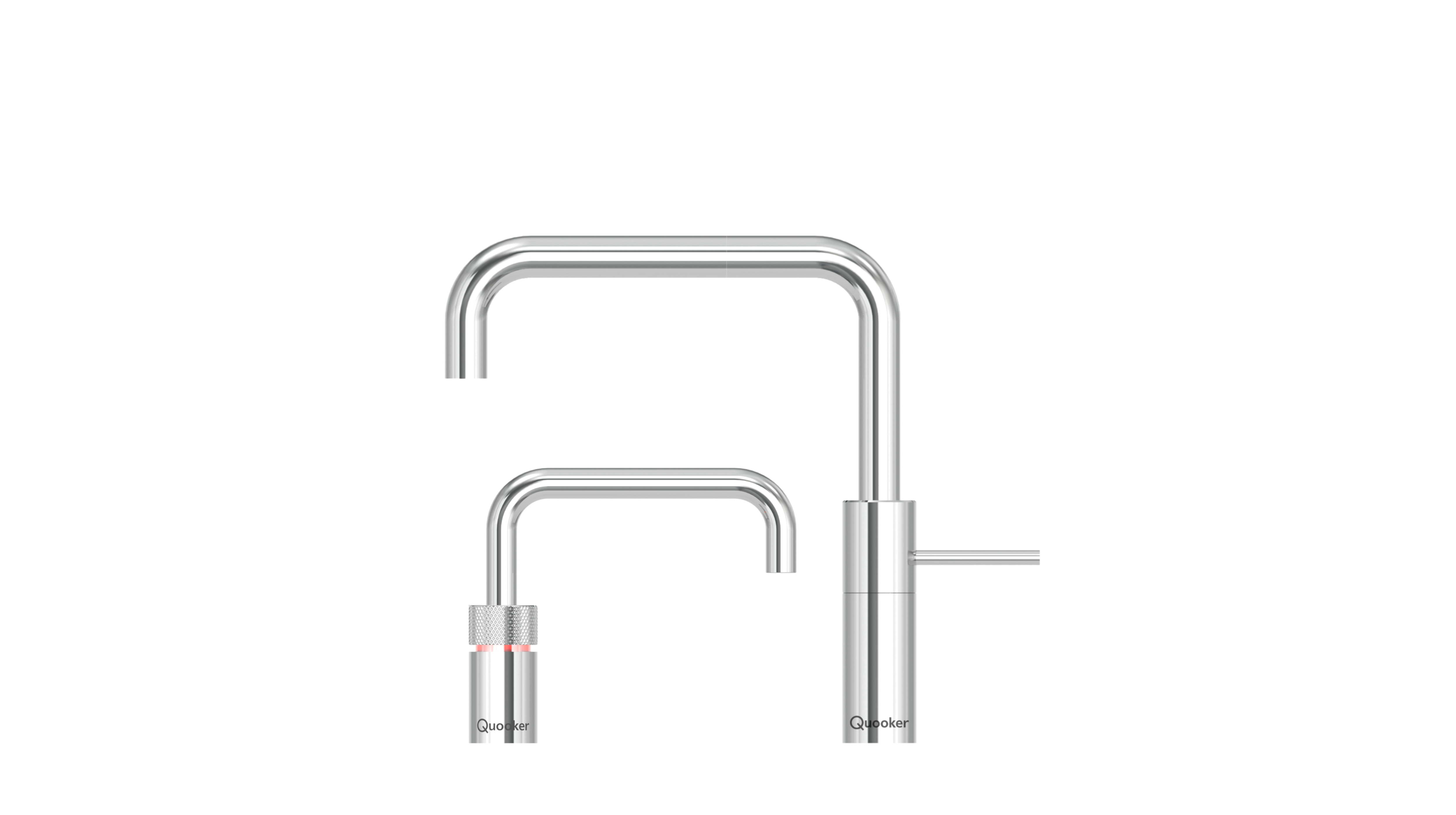 Combi+ Nordic Square Twintaps Chroom + Cube Quooker afbeelding 2
