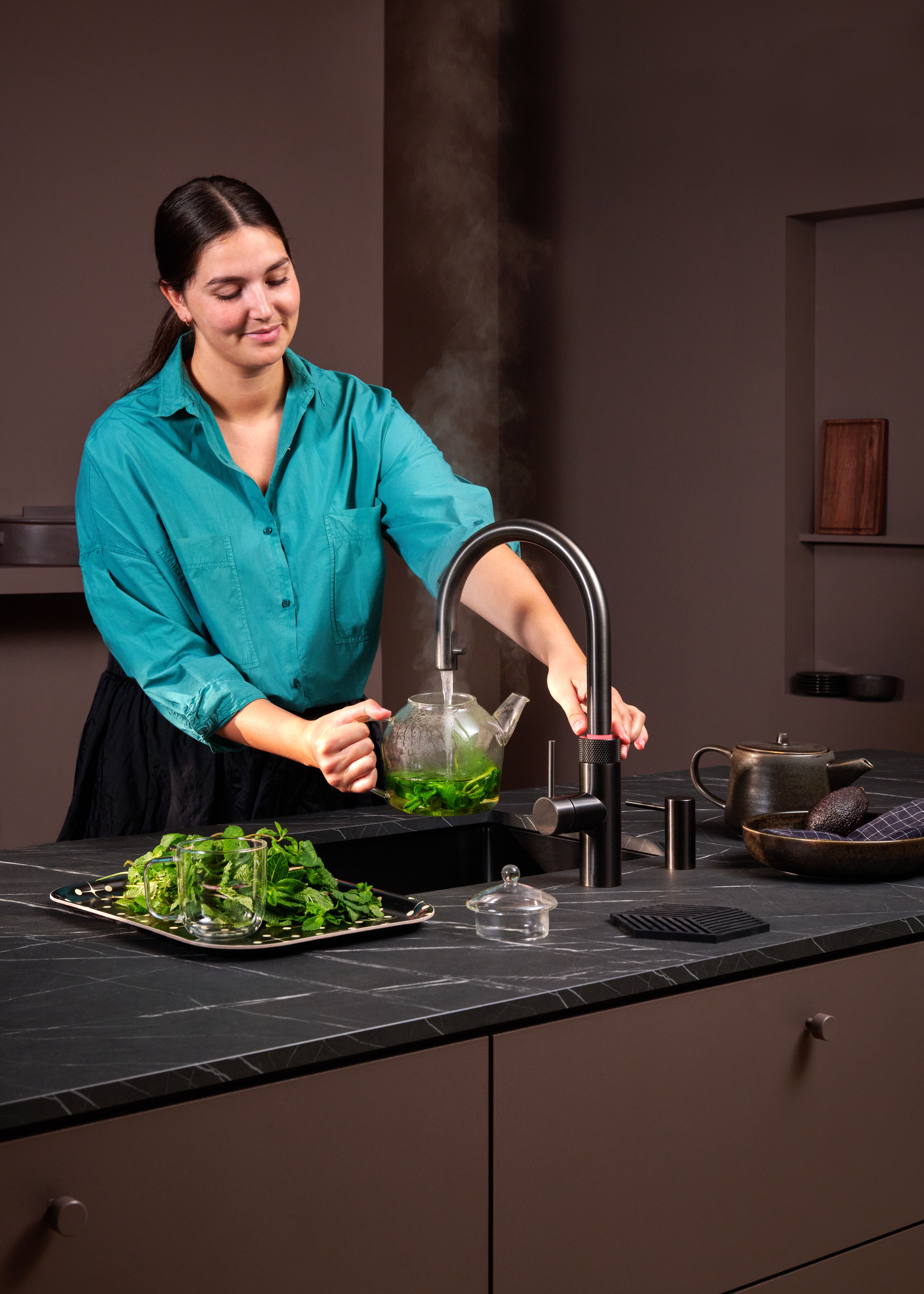 Quooker Combi Flex Round Gun Metal  kokendwaterkraan afbeelding 5