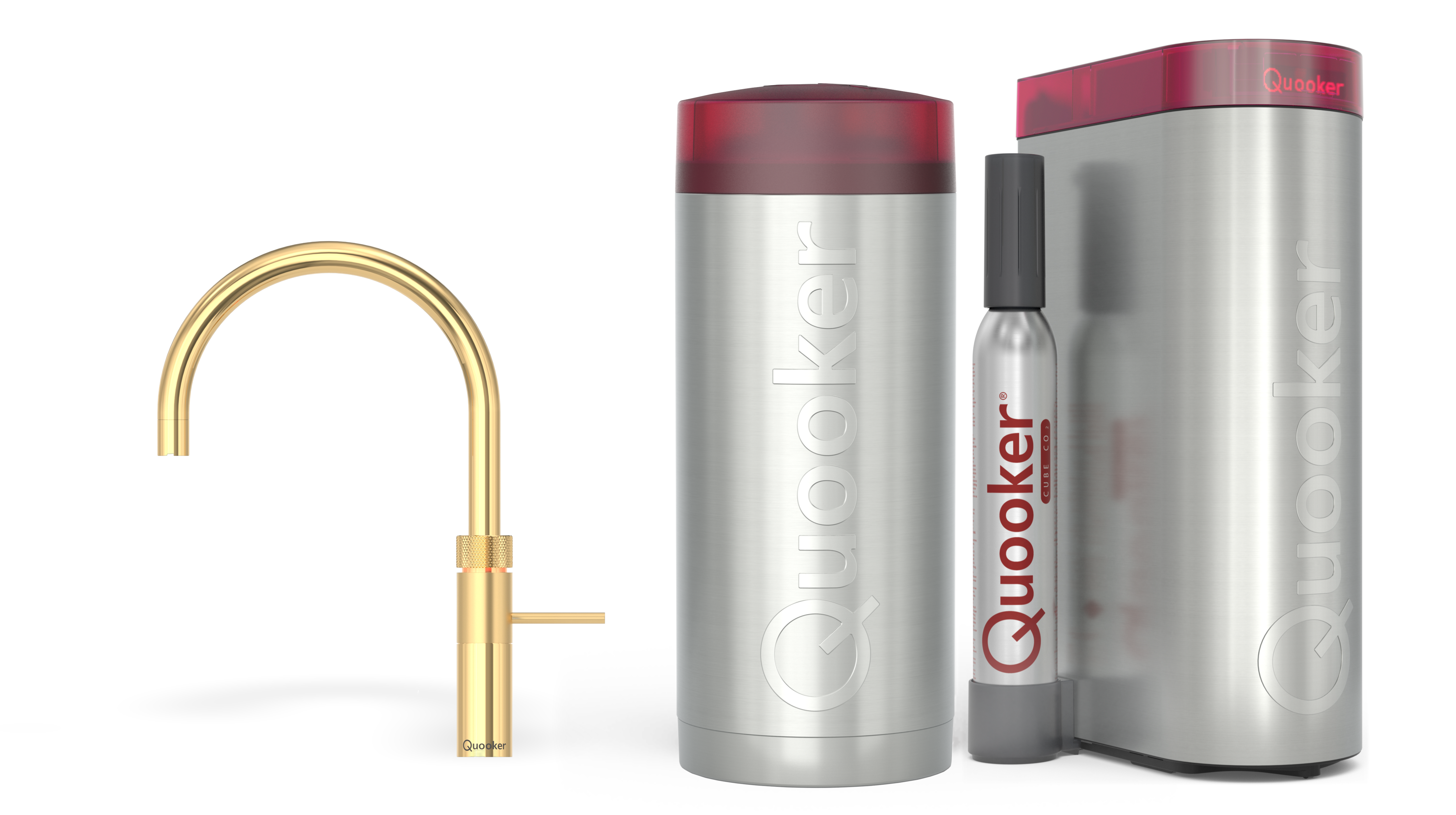 Quooker Combi Fusion Round Goud + Cube