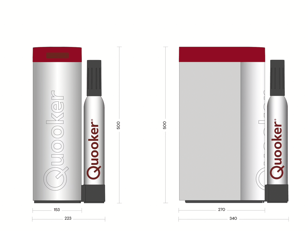 Quooker Pro3 Front Gun Metal + Cube