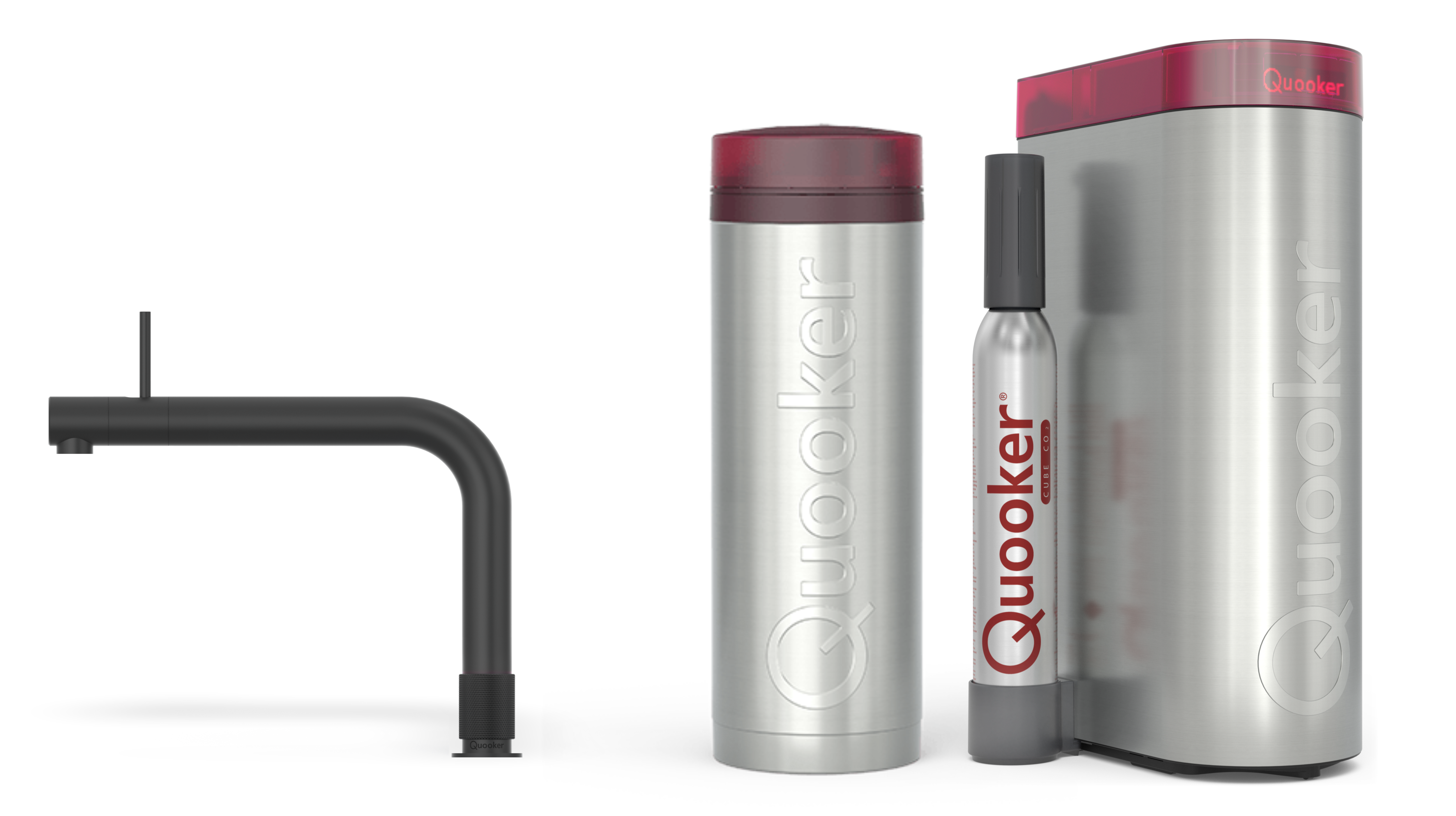 Quooker Pro3 Front Zwart + Cube