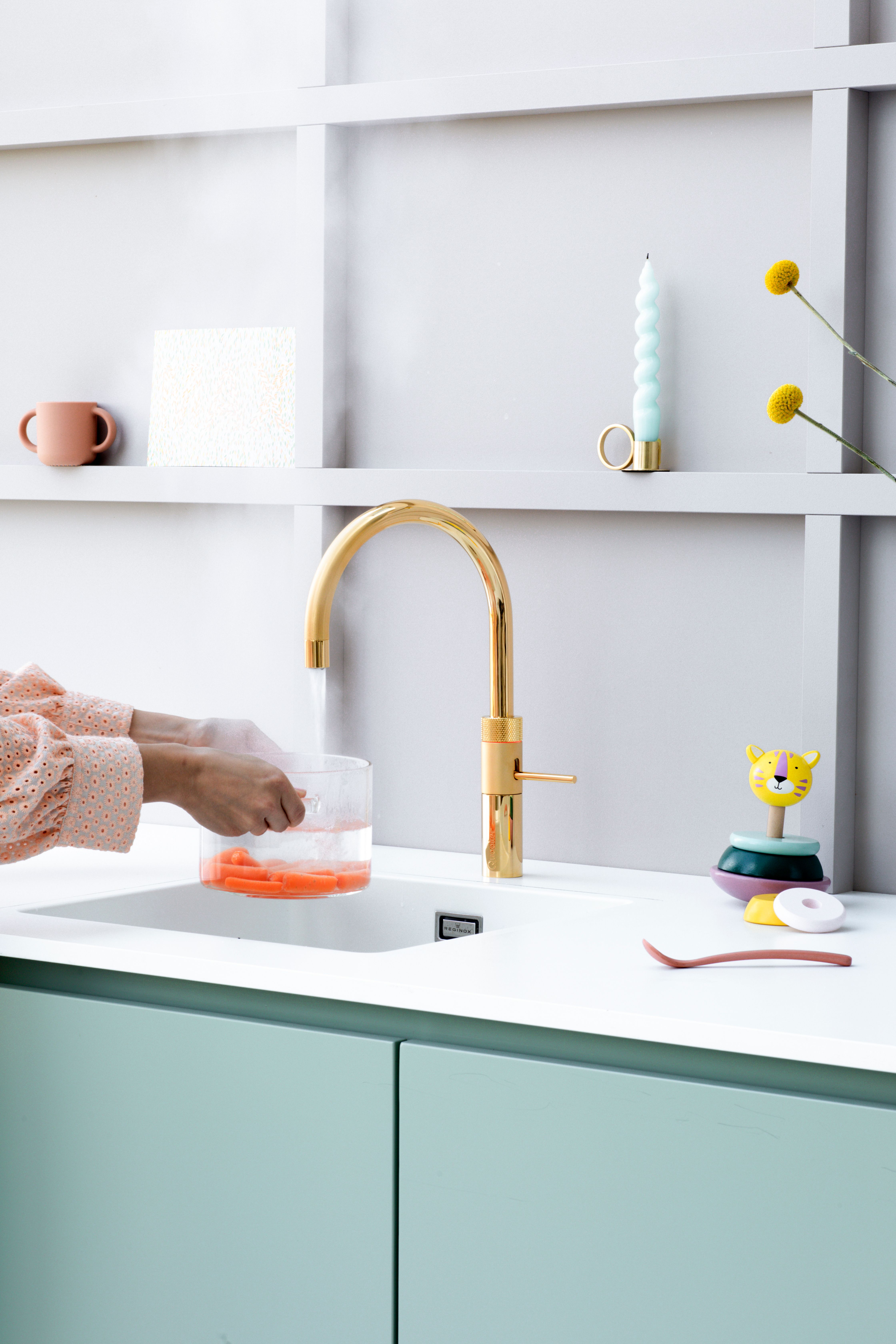 Quooker Pro3 Fusion Round Goud  kokendwaterkraan afbeelding 5