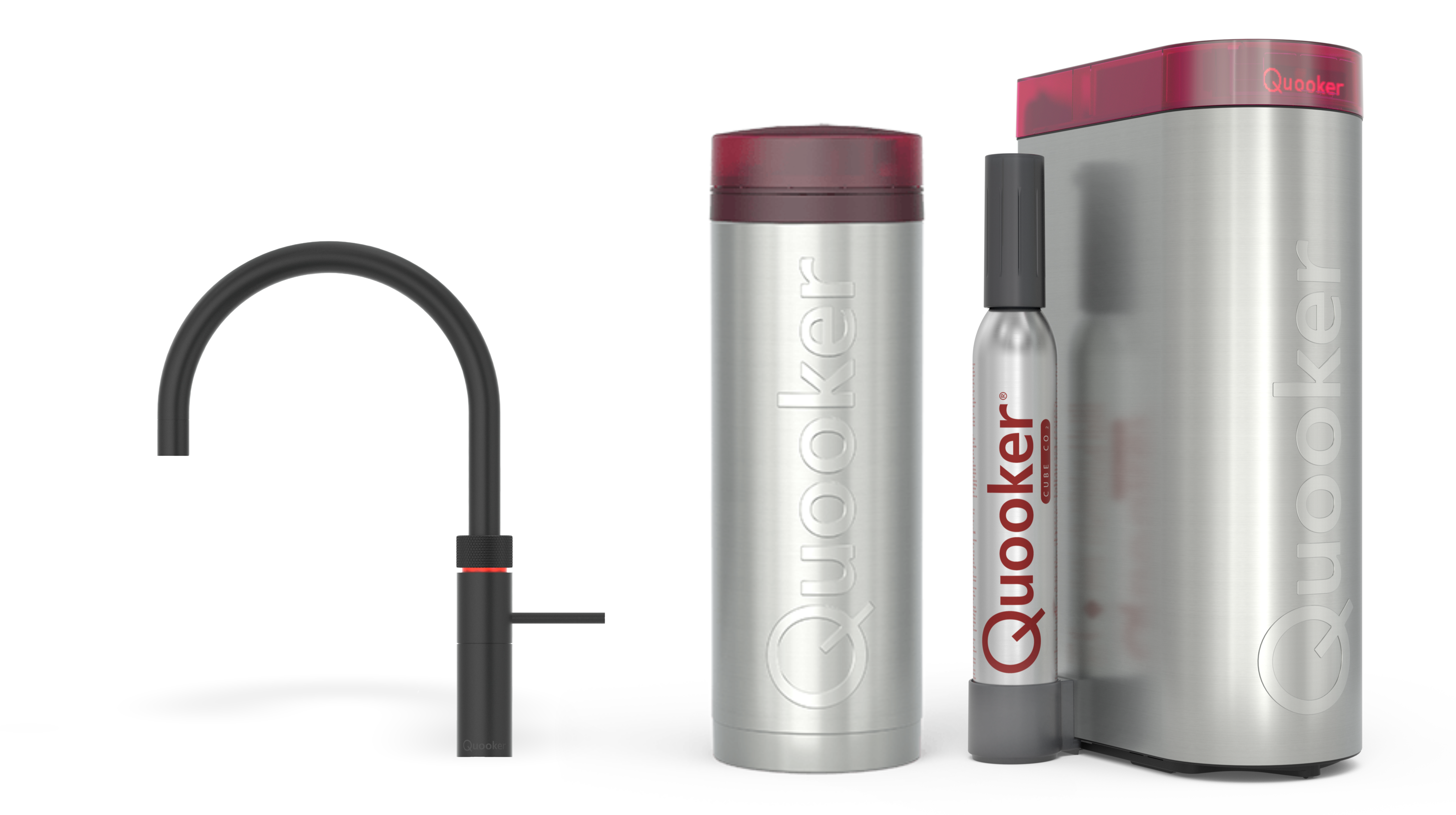Quooker Pro3 Fusion Round Zwart + Cube