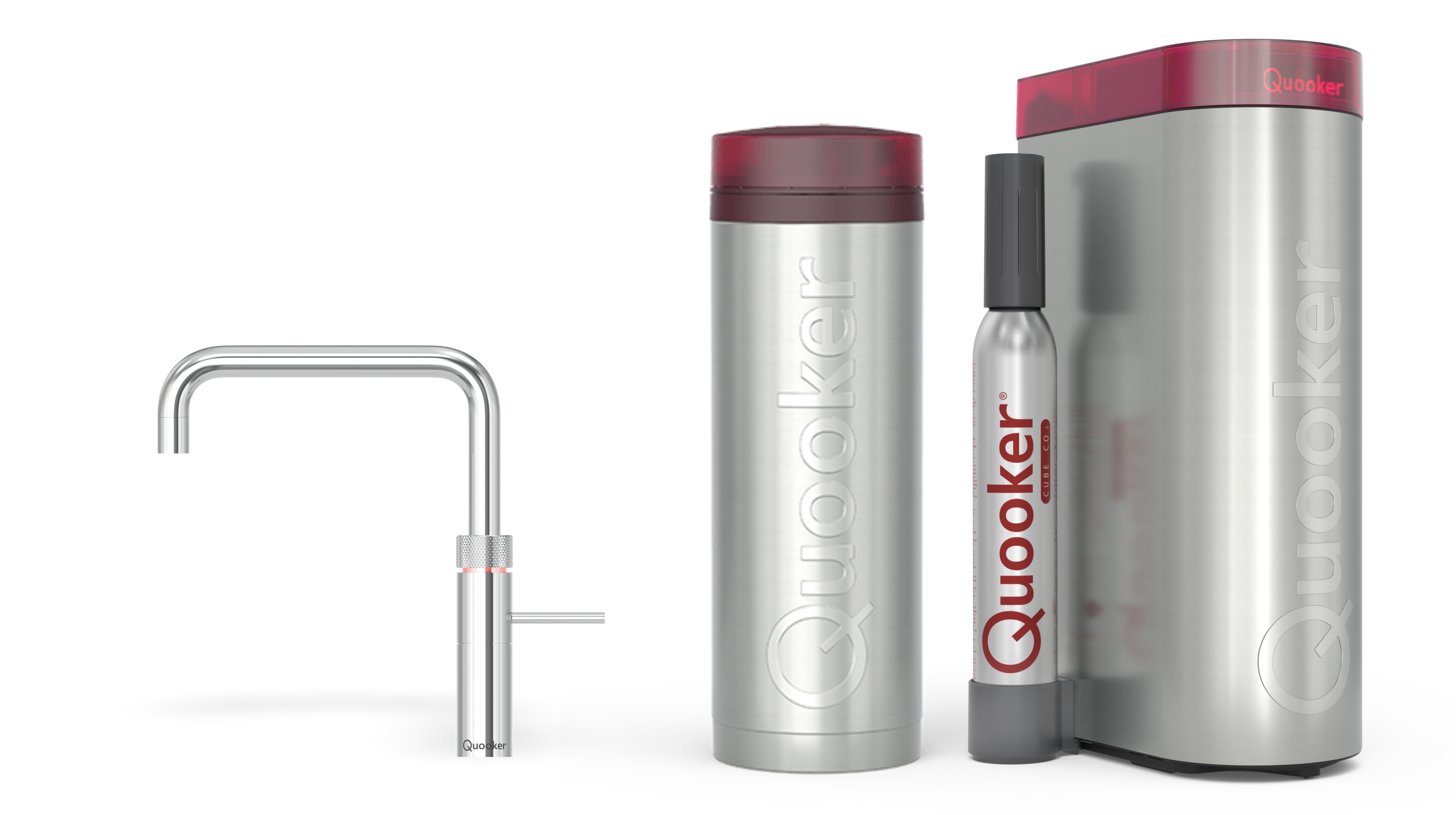 Quooker Pro3 Fusion Square Chroom + Cube