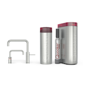 Quooker Pro3 Nordic Square Twintaps RVS + Cube