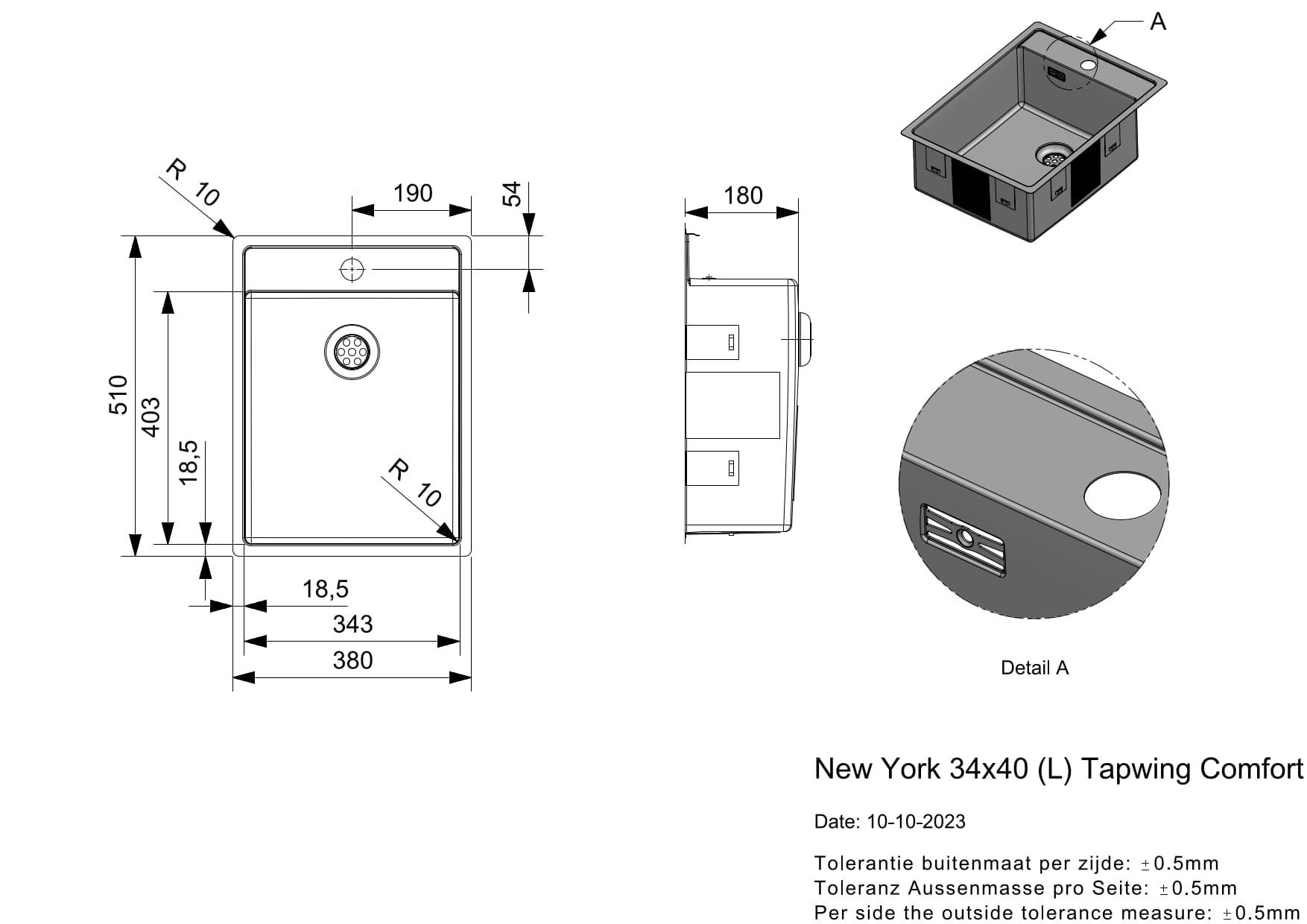 Reginox R37423  spoelbak afbeelding 5
