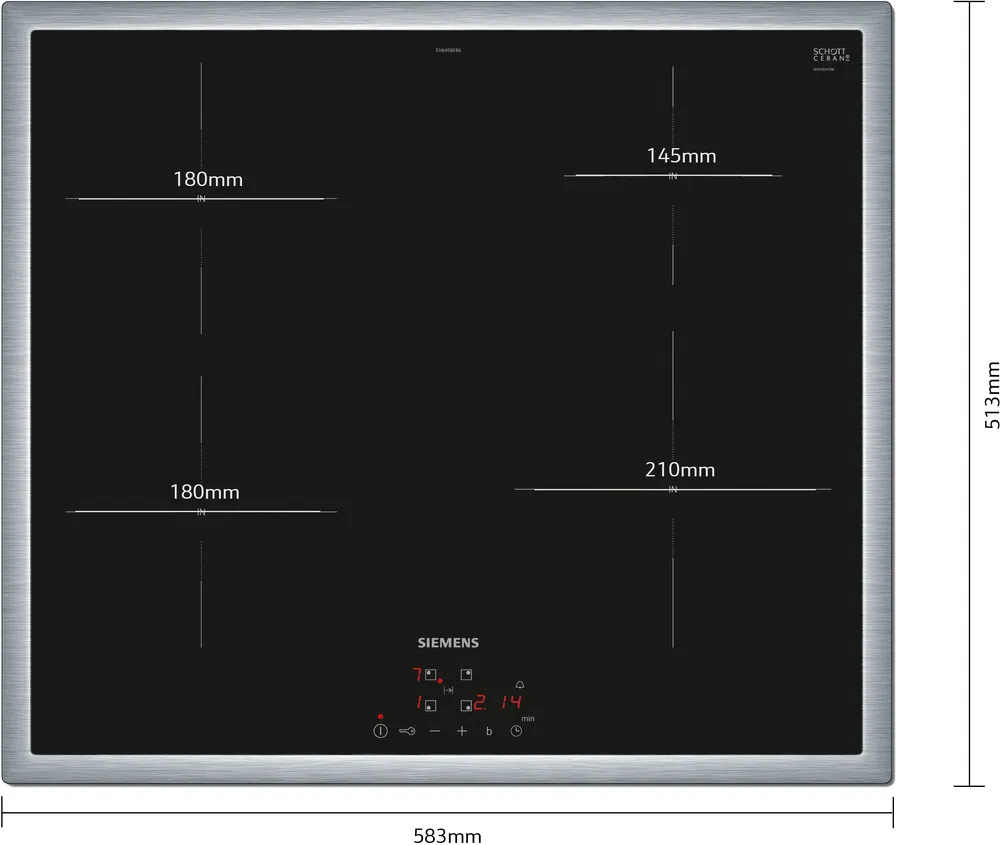 Siemens EH645BEB6E inbouw kookplaat afbeelding 5