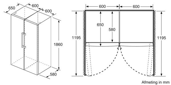 Siemens GS36NVXEV vrijstaand vriezer afbeelding 5