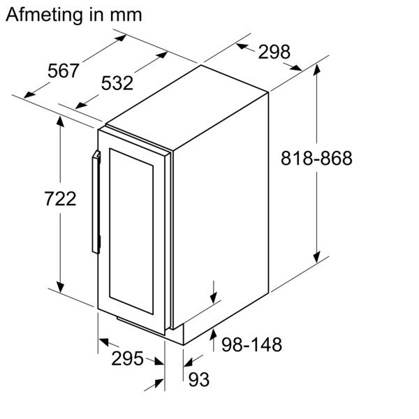 Siemens KU20WVHF0 inbouw wijnkast afbeelding 5