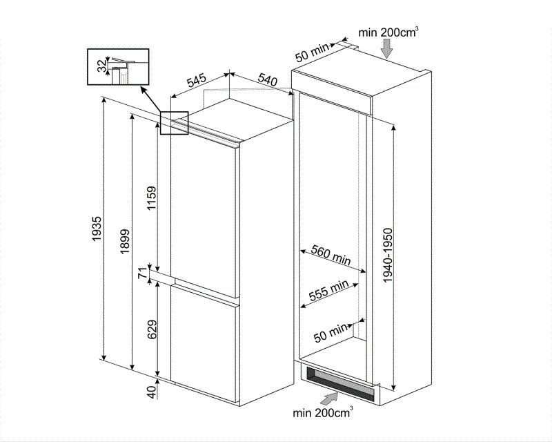 Smeg koelkast C8194TNE afbeelding 3