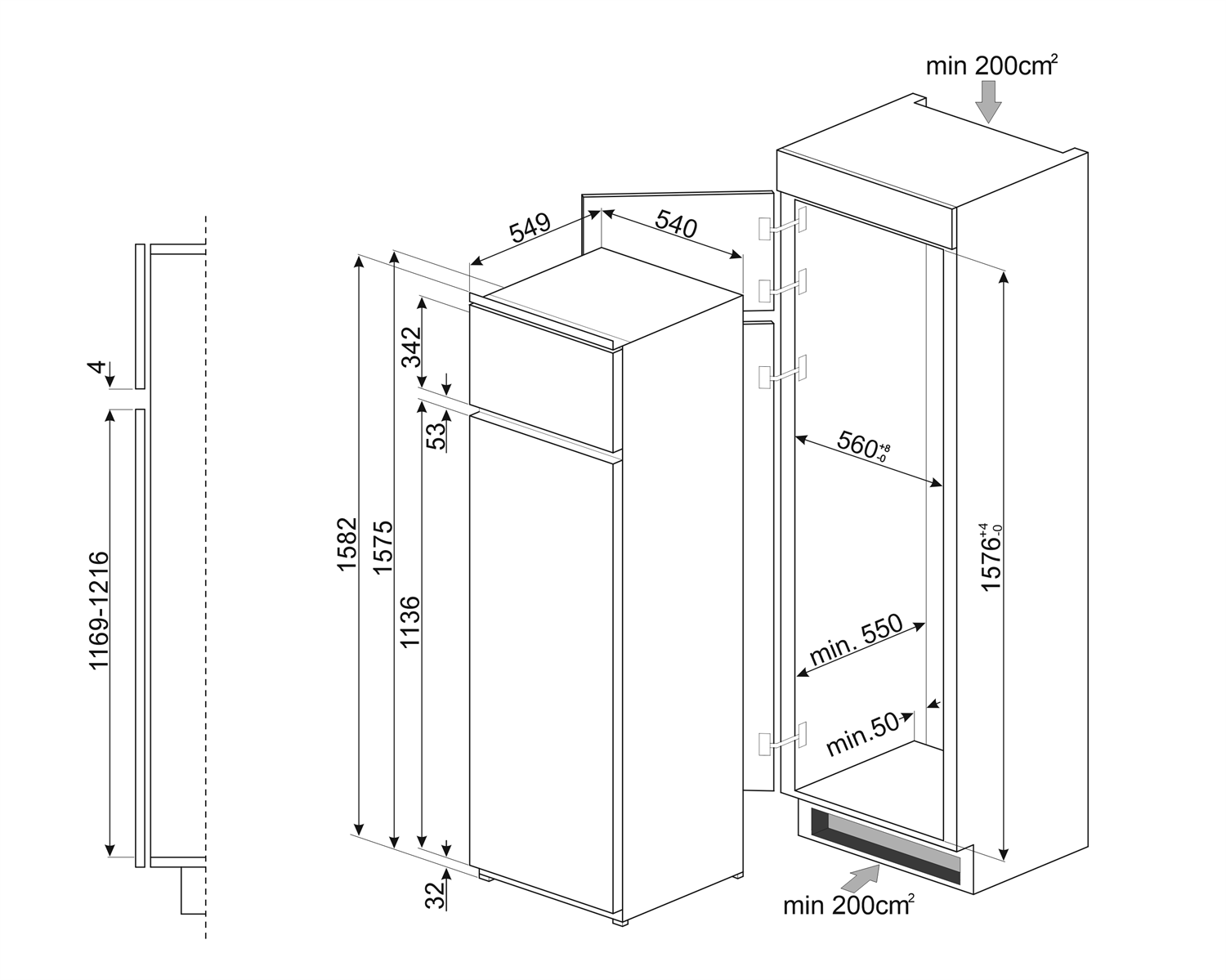 Smeg koelkast D4152E afbeelding 3