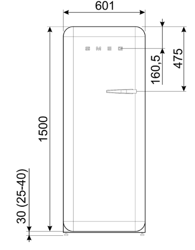 Smeg FAB28LSV6 vrijstaand koelkast afbeelding 5