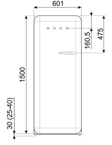 Smeg FAB28LYW6 vrijstaand koelkast afbeelding 5