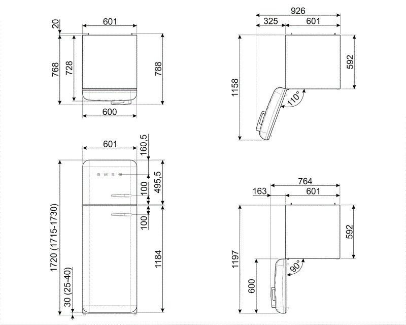 Smeg koelkast FAB30LCR5 afbeelding 3